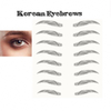6D~ZX009 waterproof packing brown tattoo eyebrow stickers 4d temporary cosmetic tattoo sticker