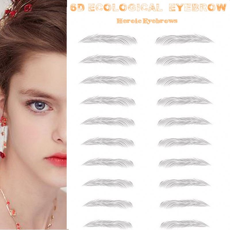 6D~ZX009 korean eyebrow sticker for female 4d eyebrow template sticker
