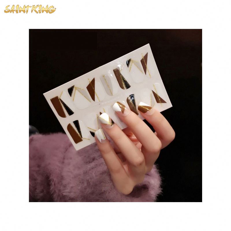 NS745 New Designs Colorful Non-toxic Full Nail Polish Patch Sticker
