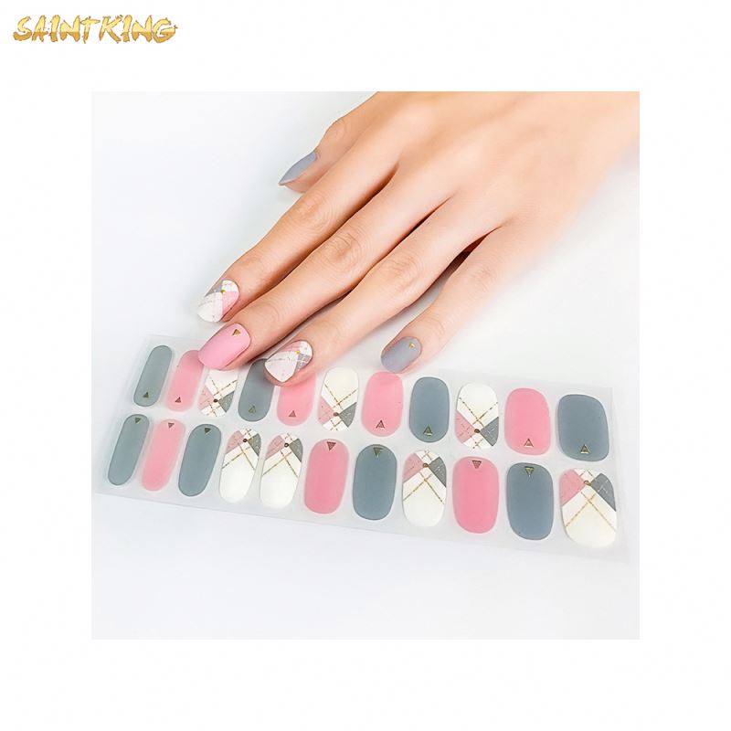NS441 Wholesale 24 Sheet Self-adhesive Summer Nail Decals Wraps for Little Girls Kids Women