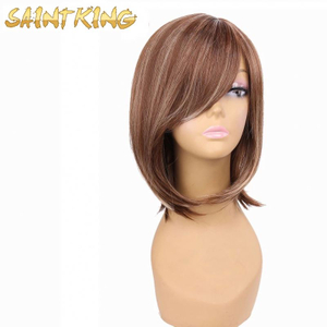MLCH01 Cheap Short Bob Wigs Silky Straight Synthetic Lace Front Wigs Heat Resistant Fiber Wigs for Black Women