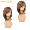MLCH01 Synthetic Hair Professional Vendor 14'' Short Pink Color Bob Straight Heat Resistant Synthetic Lace Front Wigs
