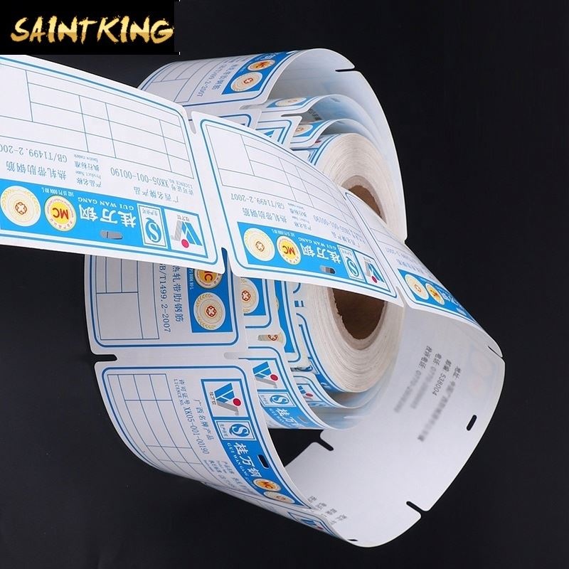 PL01 Round Barcode Printing Label Paper Sheet Roll Custom Beautiful Vinyl Printing Sticker